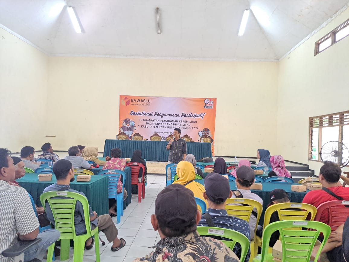 Bawaslu Nganjuk adakan giat Sosialisasi Pengawasan Partisipatif Bagi Penyandang Disabilitas