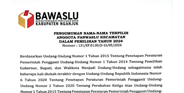 Nama Panwascam Terpilih