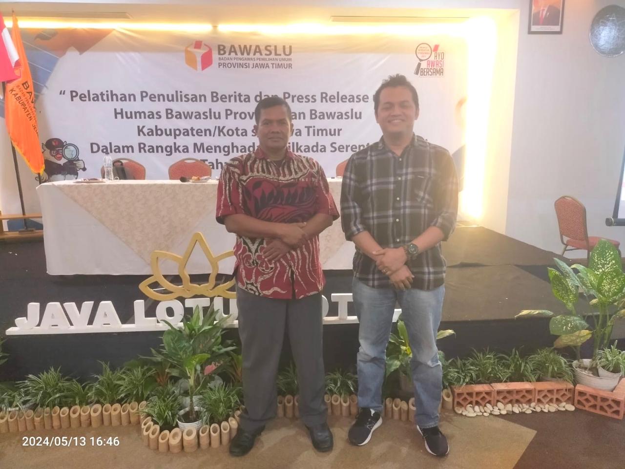 Bawaslu Nganjuk hadiri giat Pelatihan Penulisan Berita dan Press Release 