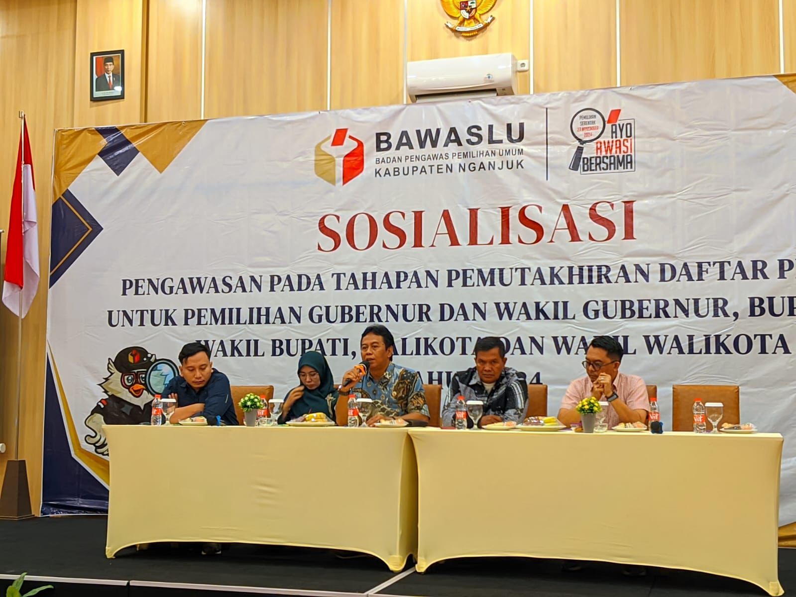 Bawaslu Nganjuk gelar Sosialisasi Pengawasan pada Tahapan Pemilihan Gubernur dan Wakil Gubernur, Bupati dan Wakil Bupati, Walikota dan Wakil Walikota Tahun 2024