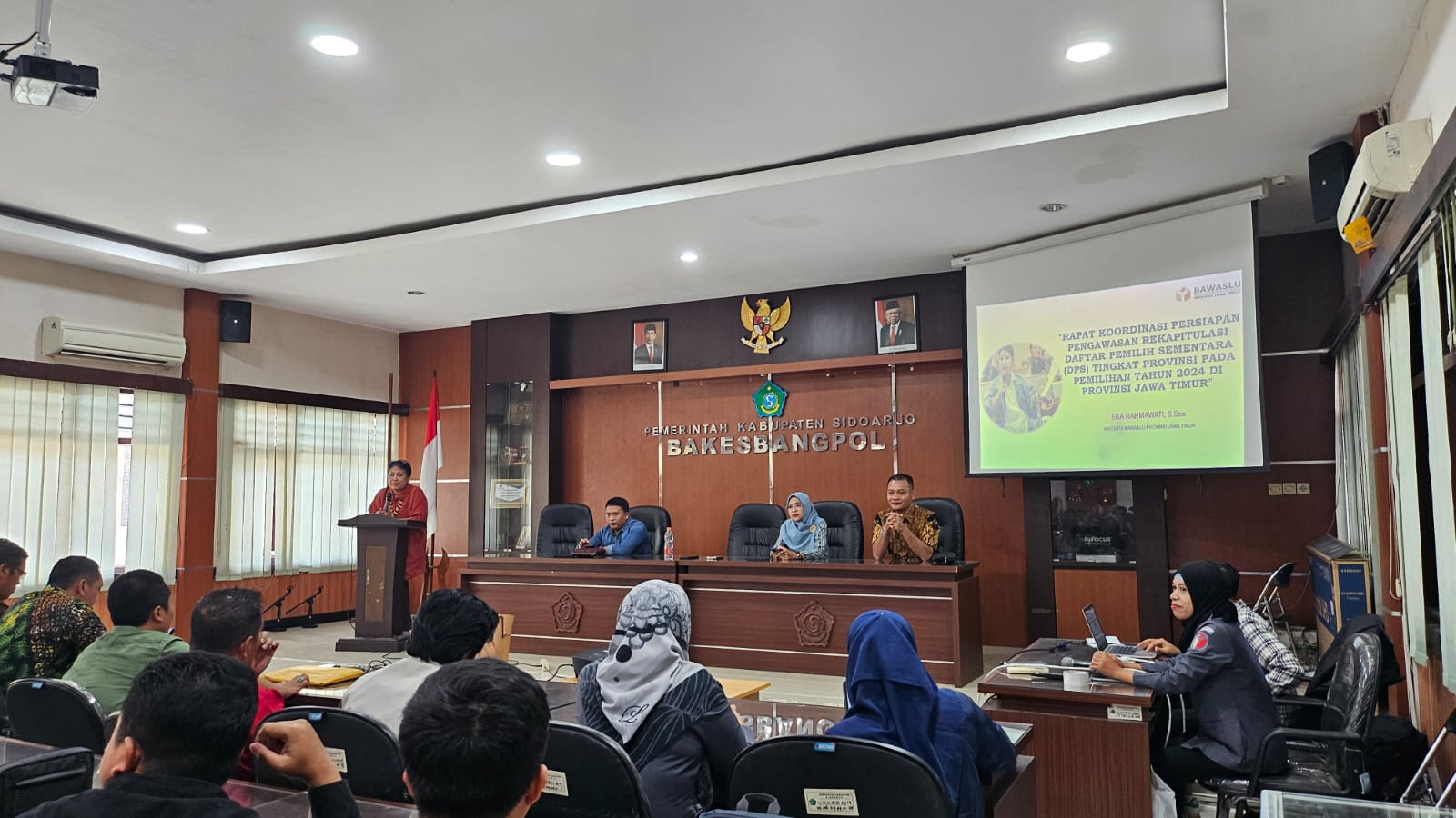 Sambutan Eka Rahmawati dalam Rakor Persiapan Penetapan DPS