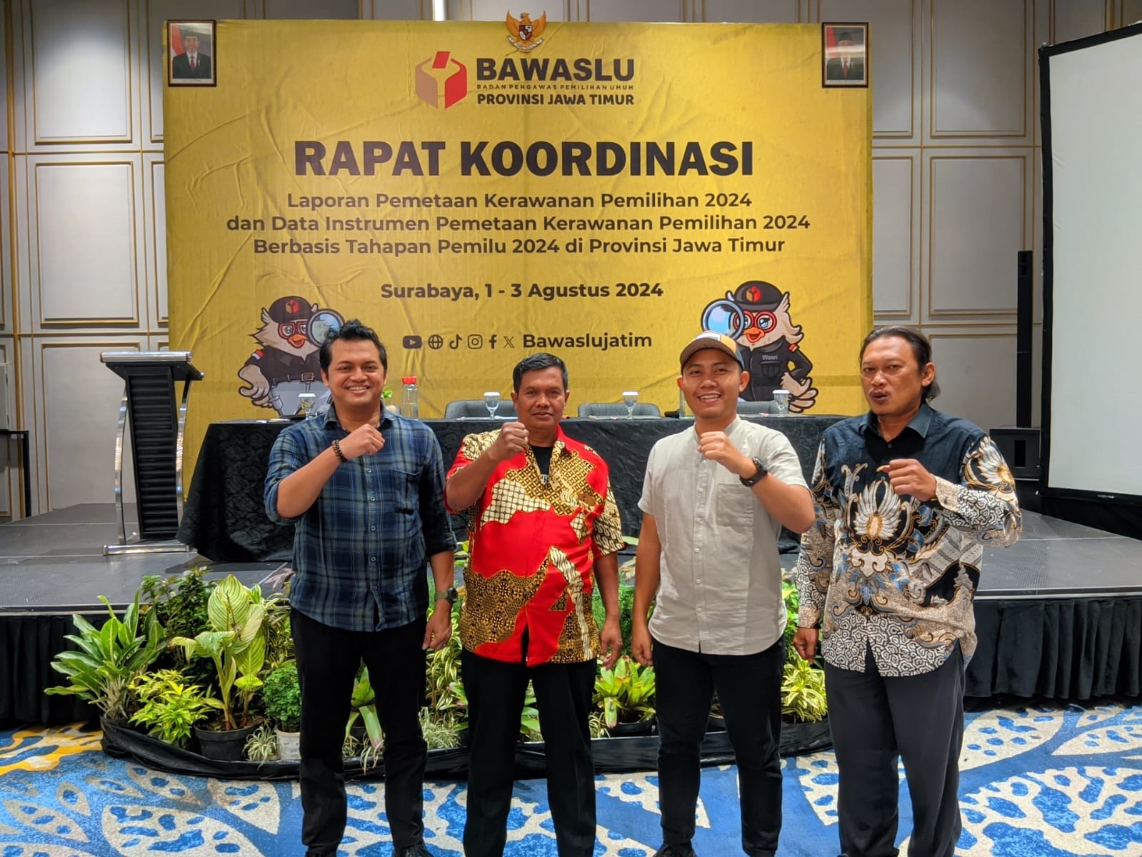 Bawaslu Ngabnjuk hadiri Rakor Pemetaan IKP Pemilihan 2024