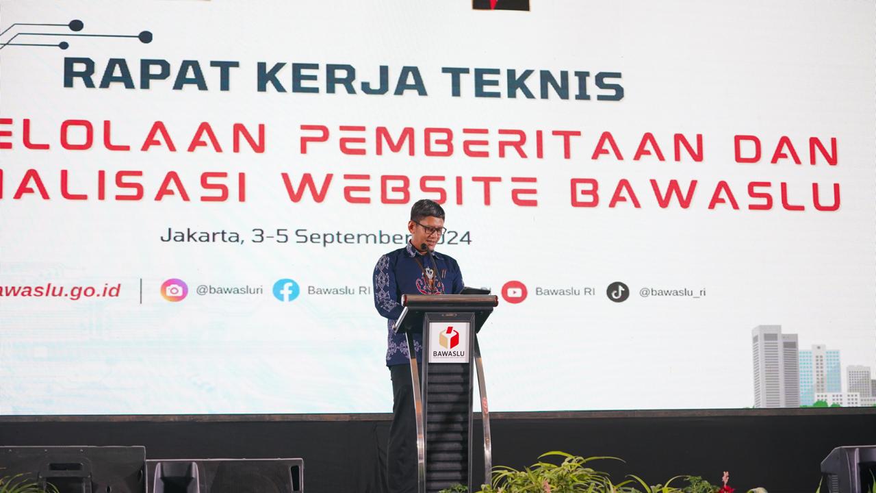 Sambutan Deputi Hukum dan Humas Bawaslu RI Agung gede Indra Atmaja 