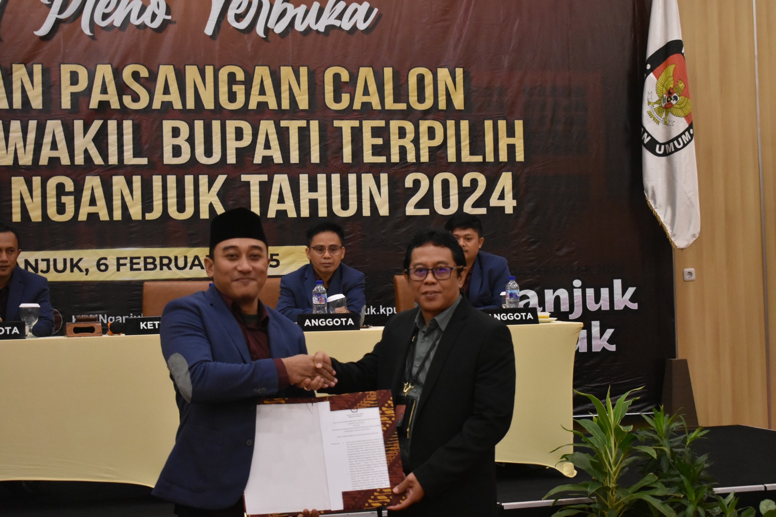 Penetapan Pasangan Calon Bupati dan Wakil Bupati Terpilih Kabupaten Nganjuk Tahun 2024 