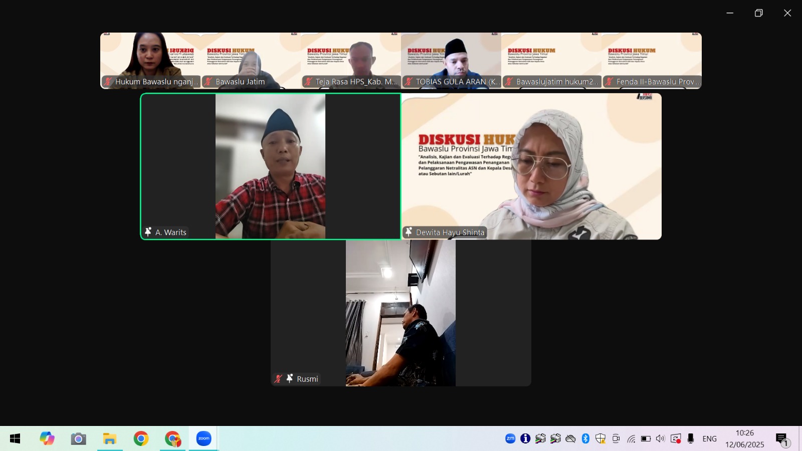 Zoom Meeting Diskusi Hukum