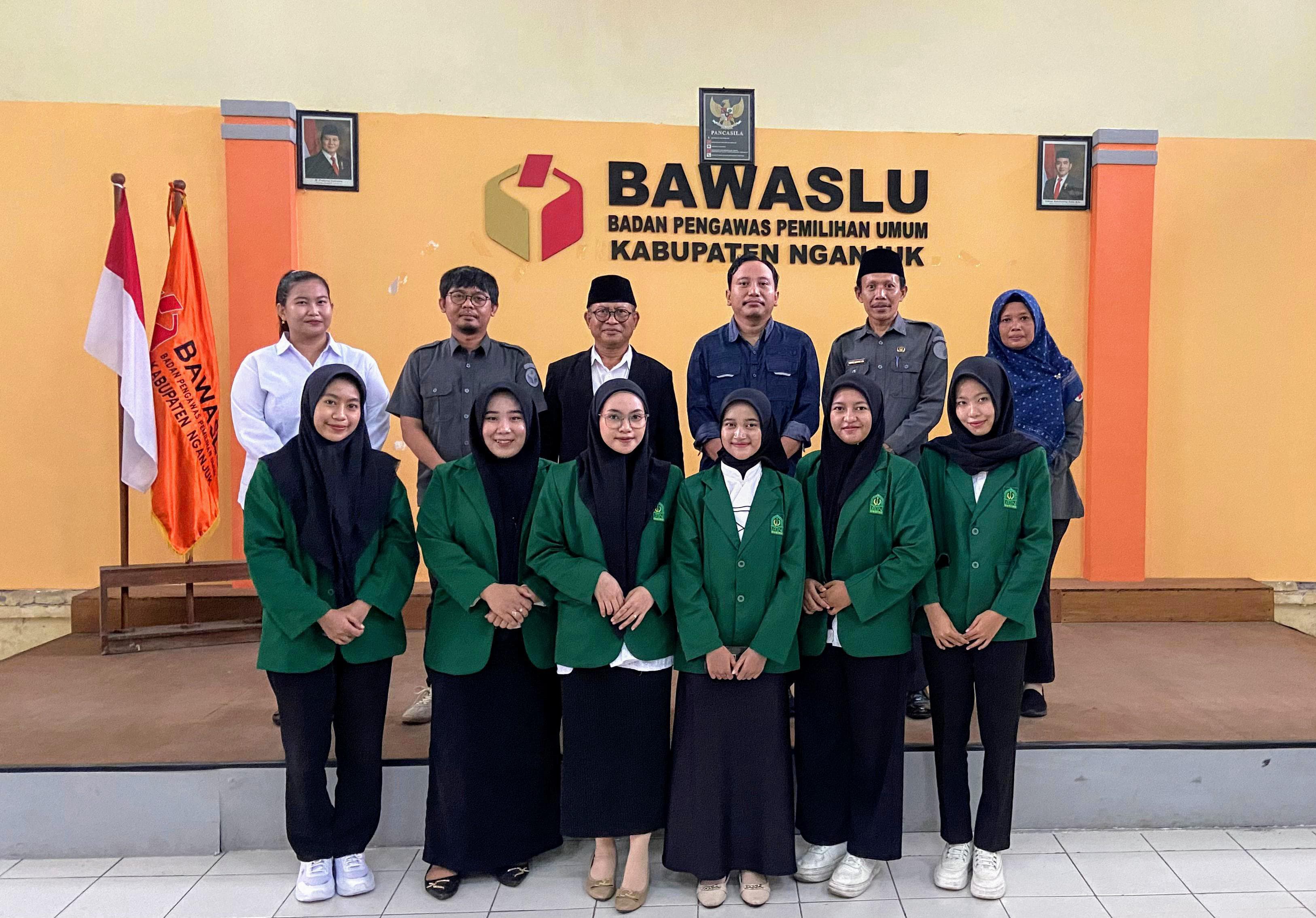 Bawaslu Nganjuk sambut baik Mahasiswa Magang UIN Syekh Wasil Kediri.