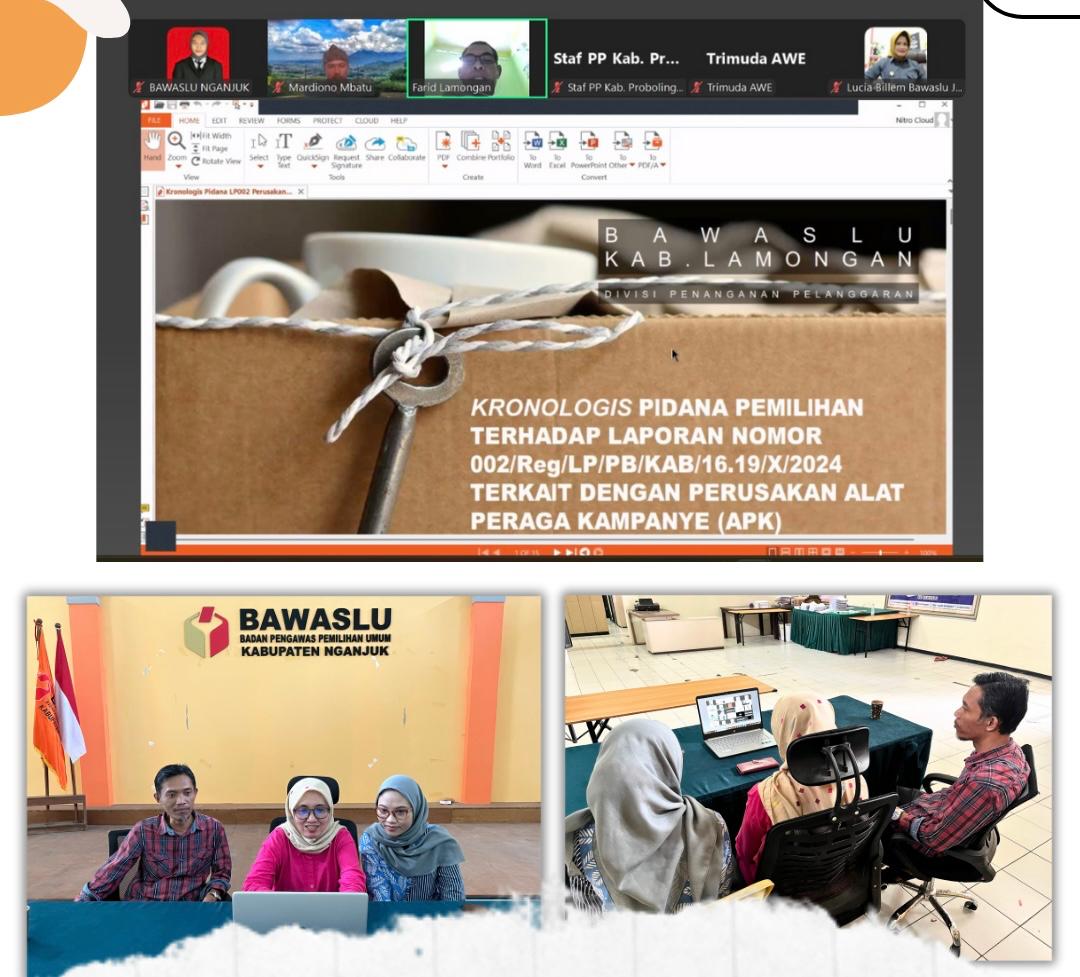 Zoom Meeting Review Penanganan Pelanggaran Pidana 