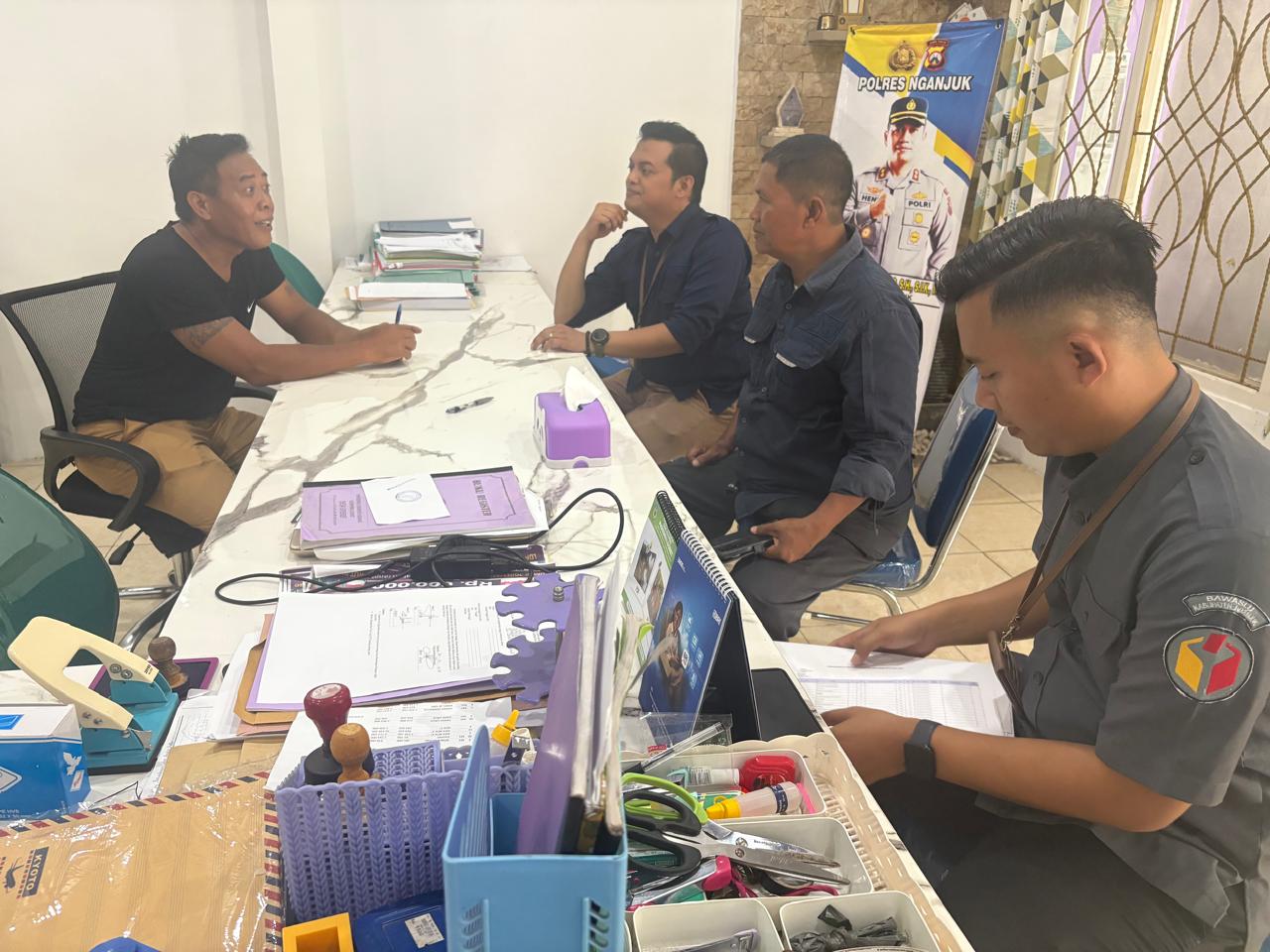 Bawaslu Nganjuk Uji Petik di Desa Sombron, Kec Loceret