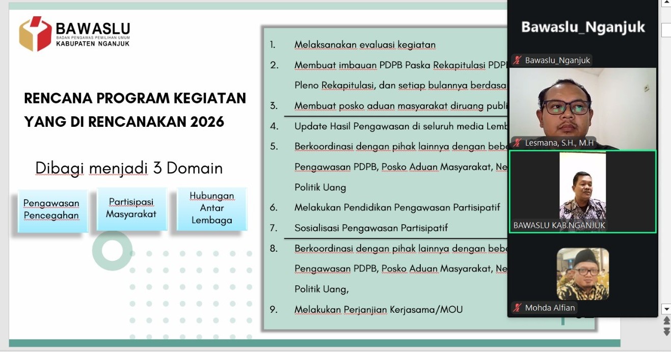 Bawaslu Nganjuk Evaluasi Semester I