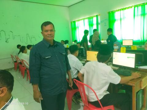Bawaslu Kabupaten Nganjuk melakukan pengawasan Tes tertulis berbasis Computer Assisted Test (CAT) badan Ad-Hoc