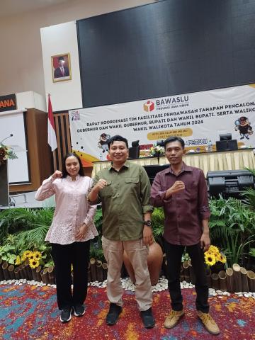 Koordinator Divisi, Kaubbag dan Staf Bawaslu Nganjuk hadiri Rapat Koordinasi (Rakor) Tim Fasilitasi Pengawasan Tahapan Pencalonan Gubernur dan Wakil Gubernur, Bupati dan Wakil Bupati, serta Walikota dan Wakil Walikota Tahun 2024