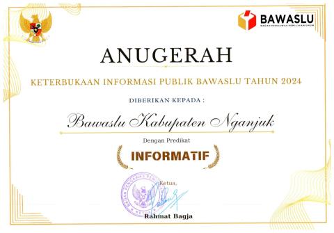 Penghargaan Anugerah predikat "Informatif"  Keterbukaan Informasi  Publik