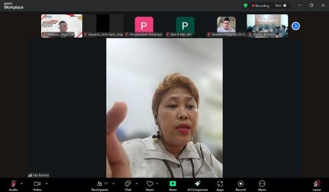 Eka Rahmawati memberikan arahan pentingnya singkronisasi Data Uji Petik dan Form A