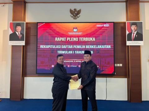 Tanoyo menerima BA Rekapitulasi Pleno TW 1 Tahun 2026