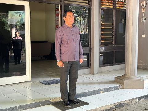 Yudha sampaikan amanat di apel pagi