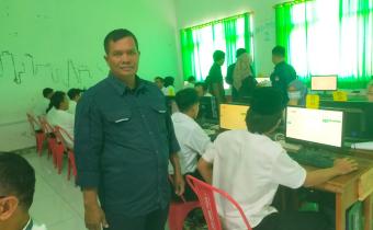 Bawaslu Kabupaten Nganjuk melakukan pengawasan Tes tertulis berbasis Computer Assisted Test (CAT) badan Ad-Hoc