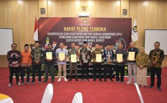 Bawaslu Nganjuk hadiri Rapat Pleno Terbuka Rekapitulasi dan Penetapan Daftar Pemilih Sementara (DPS) Pemilihan Gubernur dan Wakil Gubernur, Bupati dan Wakil Bupati, Tahun 2024 tingkat Kabupaten