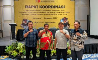 Bawaslu Ngabnjuk hadiri Rakor Pemetaan IKP Pemilihan 2024