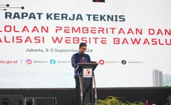 Sambutan Deputi Hukum dan Humas Bawaslu RI Agung gede Indra Atmaja 