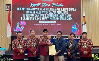 Bawaslu Nganjuk hadiri Rapat Pleno Terbuka Perolehan Hasil Tahun 2024
