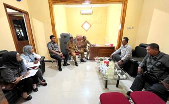 Bawaslu Koordinasi dengan Perangkat Kecamatan Baron